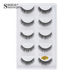3/5 Pairs Hot Sale Natural Long 3D Mink Lashes Soft Short Faux Cils Handmade Fake Lashes Makeup Tool Eyelash Extension Maquiagem