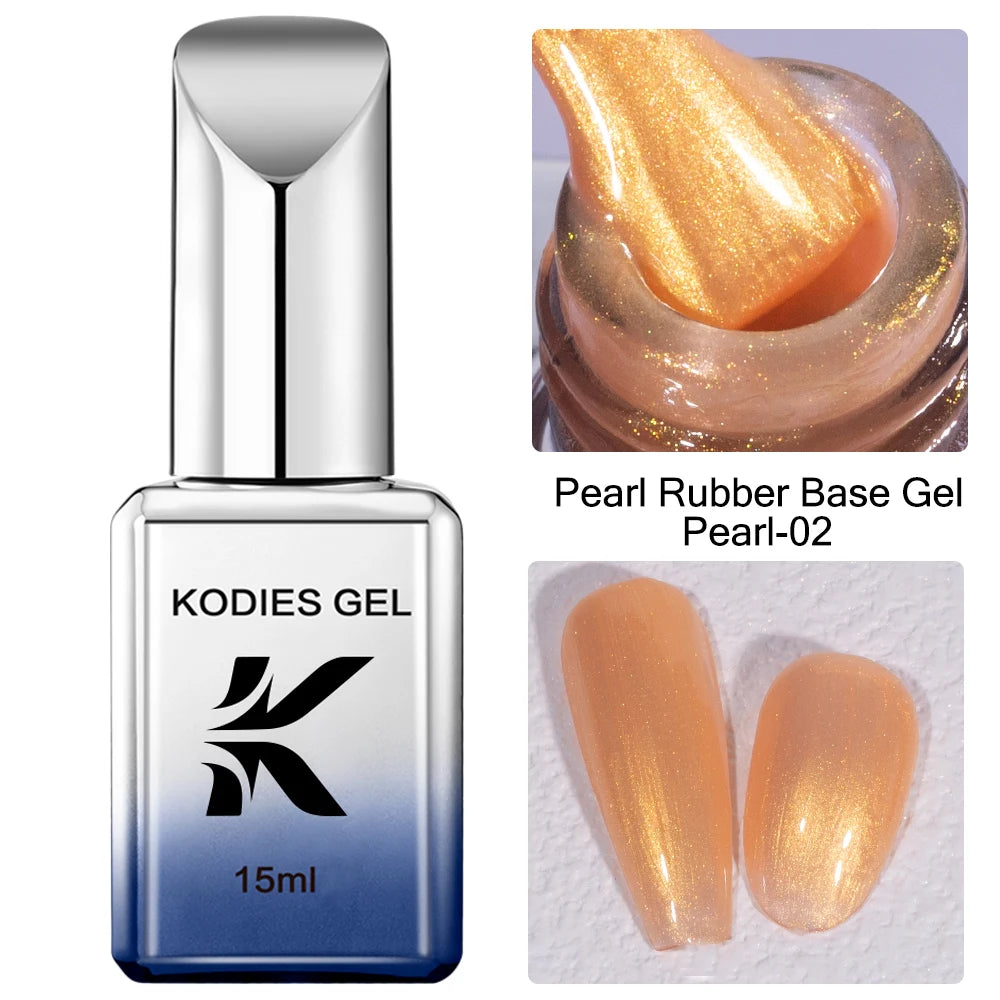 KODIES GEL Professional Nail Gel Polish Natural Camouflage Rubber Base Gel Color Pearl Semi Permanent UV/LED Hybrid Gel Varnish