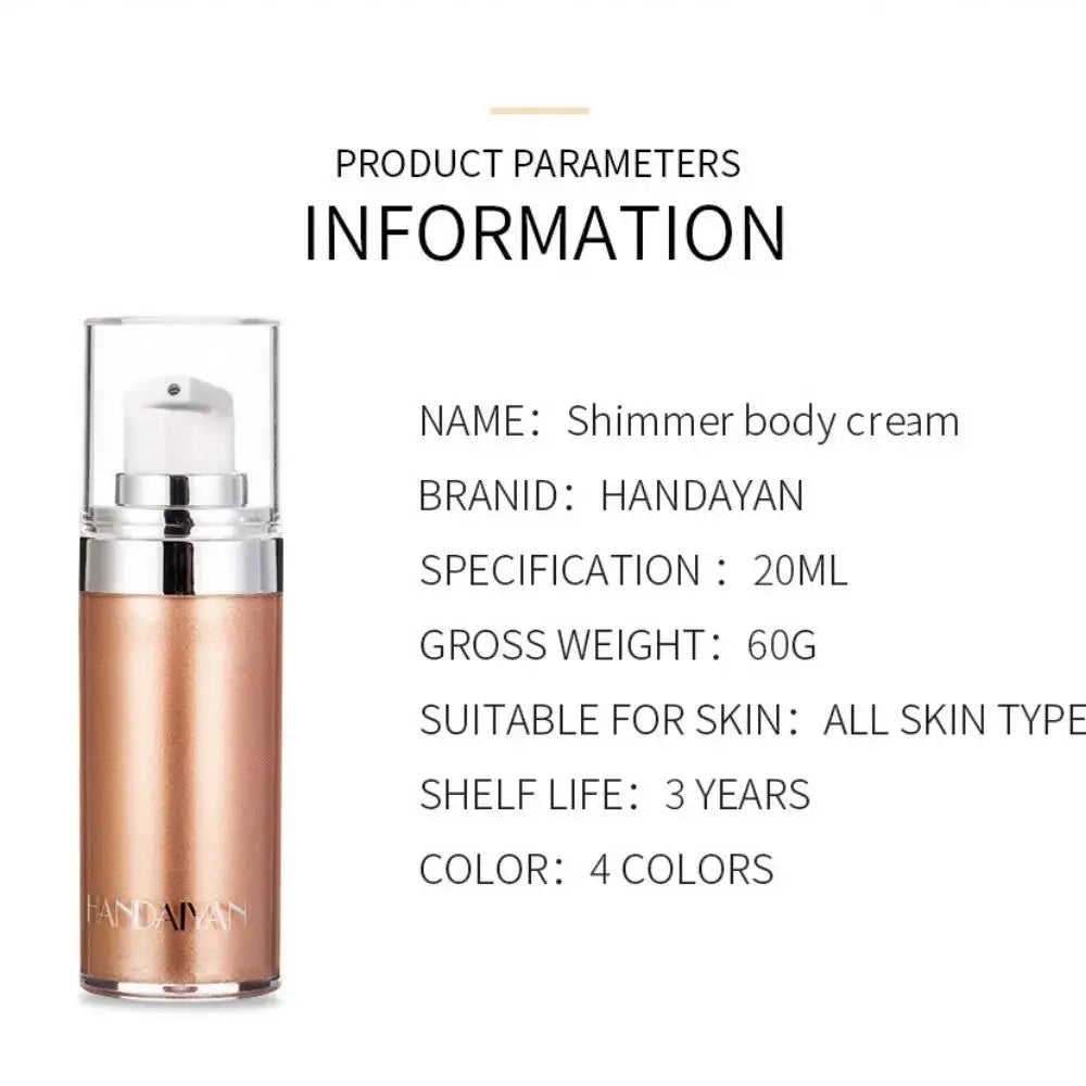 Long Lasting Liquid Highlighter Makeup Cream For Face Body Shimmer Glow Smooth Shine Cosmetics Foundation Enhancer