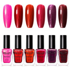 GELLEN Dark Red Jelly Transparent Gel Nail Polish Pink Skin 6pcs Set Quick Air Dry Autumn Winter Nails Polishes 10ml 2026 New
