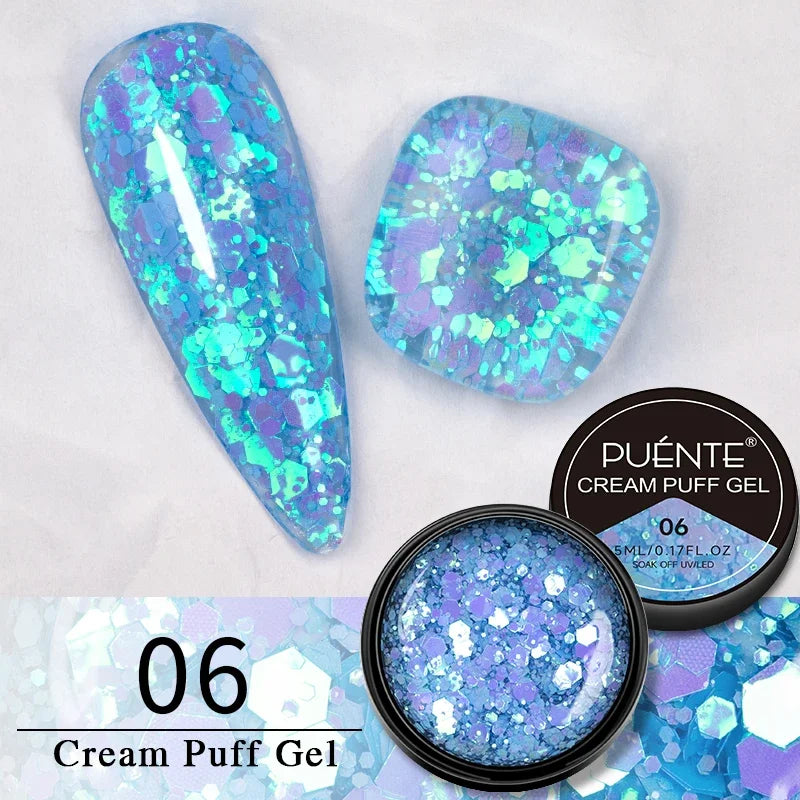 PUENTE 5ml Metallic Painting Liner Gel Polish Bright Mirror Effect Semi-Permanent UV Nail Varnish For Stunning French Nail Art