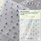 1PC 5D Korean Bronzing Nail Stickers Japanese Gold Silver Star Moon Luxury DIY Nail Art Decoration Decals Manicure Accessories