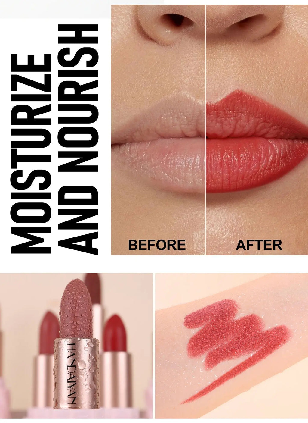 Matte Velvet Lipstick Ice Cream Long Lasting Waterproof Nourishing Moisturizing Highly Pigmented Satin Lip Gloss Non Stick Cup