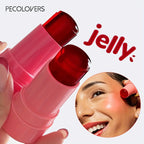 Rouge Jelly Eye Lipstick Blush Stick 3-in-1 Makeup Lip Gloss Cheek Moisturizing Natural Lasting Contour Stick Cosmetics