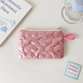 Instagram Bow Silver Shiny Makeup Bag Small Portable Carrying Bag Earphones Data Cable Storage Bag Wallet