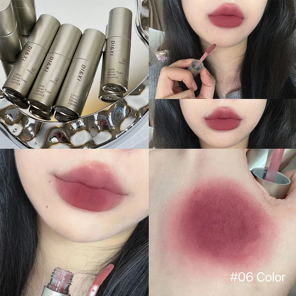 Matte Finish Lip Glaze, Velvet Texture, Whitening And Nourishing Lipstick For All Skin Types, Available In Multi Colors