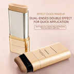 Light and Comfortable Concealer Foundation Cream, Long-lasting and Brightening Moisturizing Double-ended Foundation Cream
