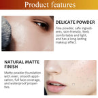 9 Colors Waterproof Matte Powder Face Pressed Foundation Natural Oil-control Brighten Concealer Blush Powder Cake Cosmetics