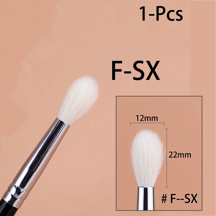 Highlighter Brush Eyeshadow Crease Brush Contour Crease Highlighter Sculpting Makeup Brushes 100% Goat Hair Tapered Beauty Tool