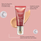 BB Cream SPF 42 PA +++ Tinted Moisturizer for Face Full Coverage Concealer Liquid Foundation Makeup for Dark Circles Fine Lines