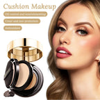 2 IN 1 Air Cushion Foundation+Matte Face Pressed Powder Makeup BB Cream Concealer Oil-control Waterproof Long-lasting Cosmetics