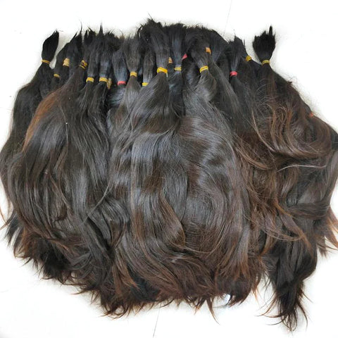 12A Braided Hair Straight Human Hair Bulk For Braiding Extensiones Cabelo Humano 100% Virgin Unprocessed Weaving Bulk Human Hair