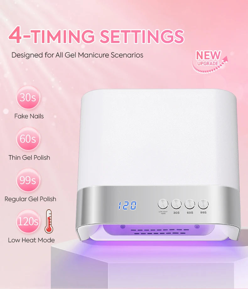 168W UV LED Nail Lamp 36LEDS Gel Polish Drying Lamp With Automatic Sensing 4 Timer Professional Nail Dryer Manicure Salon Tools