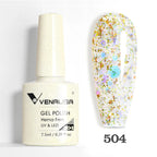 Venalisa HEMA TPO FREE 7.5ml Gel Polish Nail French Pink Jelly Nude Collection Nail Gel Polish Glitter Gorgeous Soak Off UV LED