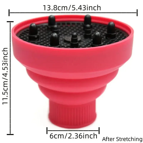 Silicone  Salon Tool Black Pink Universal Hairdryer Diffuser Cover Adjustable Temperature Resistant Dispersing Drying Hair Dryer