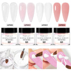 FOUR LILY Acrylic Nail Kit Nail Acrylic Powder Crystal Liquid Set With Nail Brush For Acrylic Nails Extension Carving Manicure