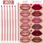 6pcs/Set Lip Liner Pen Set Long-Lasting, Waterproof Sweatproof, Easy Coloring Non-fading Color Rendering Lip Gloss Beauty Makeup