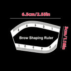 PMU Brow Mapping Tool - Reusable Microblading Stencils with Symmetry Guide, Permanent Makeup Template for Beginners/Pros