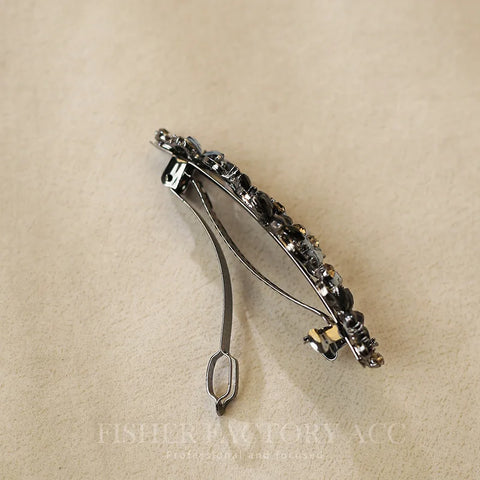 The new Korean version of the crystal flower spring hairpin elegant rhinestone wild ponytail hairpin women's hair accessories