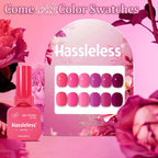 6-piece nail polish set, 15ml/bottle, suitable for all seasons, semi-permanent, easy to apply, DIY nail art designs, colorful na