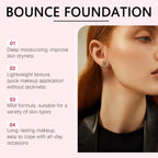 Peptide Bounce Balm Foundation Lasting Full Coverage Concealer Covers Spot Blemishes Brightening Oil Control Makeup Base Cream