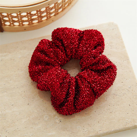 Ponytail Ribbon Hair Tie Santa Claus Elastic Hair Band Christmas Style Plaid Scrunchies Simple Fashion DIY Hair Accessories