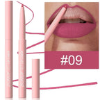 DUNUF 12 Color Velvet Matte Lipliner Pencil Waterproof Non-stick Cup Lipstick Nude Pink Lip Liner Outline Lips Contour Makeup