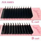 JYJLASHES Cashmere Lash Extensions Super Matte Black Classic Lash Extensions Individual Eyelashes for Professional Mink Lashes
