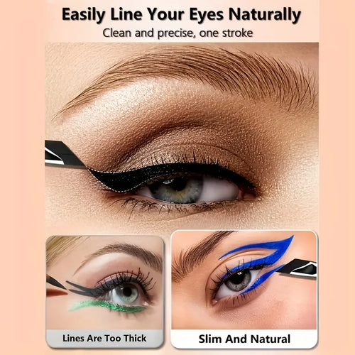 5pcs eyeliner brush set, with tilted fine blade, suitable for precise application - suitable for all skin types.