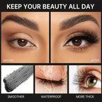 Steel Tube Mascara-Special Spiral Brush,Waterproof LongLasting Silk Fiber Mascara,keep Each Eyelash Curled for aLong Time Makeup