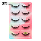 3/5 Pairs Hot Sale Natural Long 3D Mink Lashes Soft Short Faux Cils Handmade Fake Lashes Makeup Tool Eyelash Extension Maquiagem