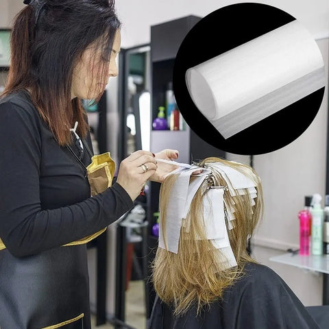 100PCS Reusable Foam Hair Wraps Hair Dye Paper, Professional Hair Coloring Highlighting Strips For Salon Barber Hair Stylists