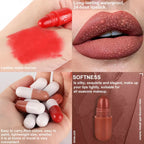 18 pcs/set Long-Lasting Velvet Matte Lipstick Set - Waterproof Portable Mini Capsule Lipsticks for Valentine's Day Gifts