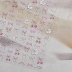 Autumn Winter Leopard Print Bow Nail Art Stickers 3D Thin Tough Nail Sticker Cute Bow Self Adhesive Nails Decorations Decals DIY