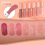 Glitter Lip Gloss Lipstick, Lip Tint Moisturizing Hydrating Long Lasting  Non-Stick Cup Waterproof Nude Lip Plumper High Pigment