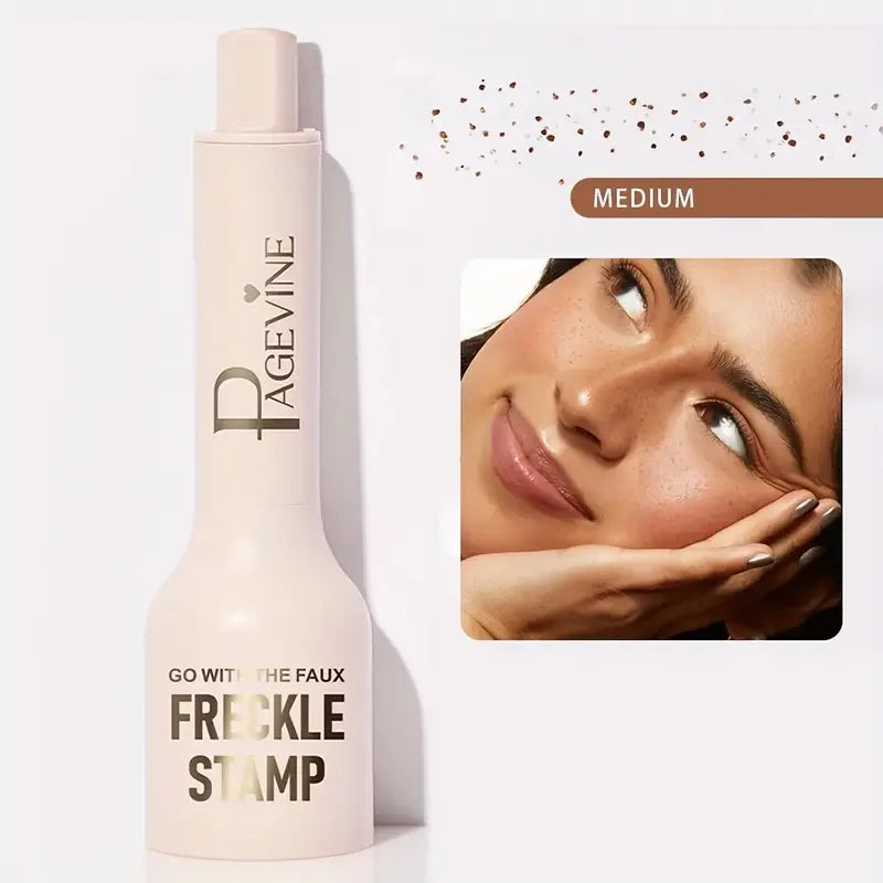 Fake Freckle Pen, Natural and Realistic Freckle Makeup for Sun-Kissed Face, Waterproof,Long-Lasting, Quick-Drying, 5-Point Stamp