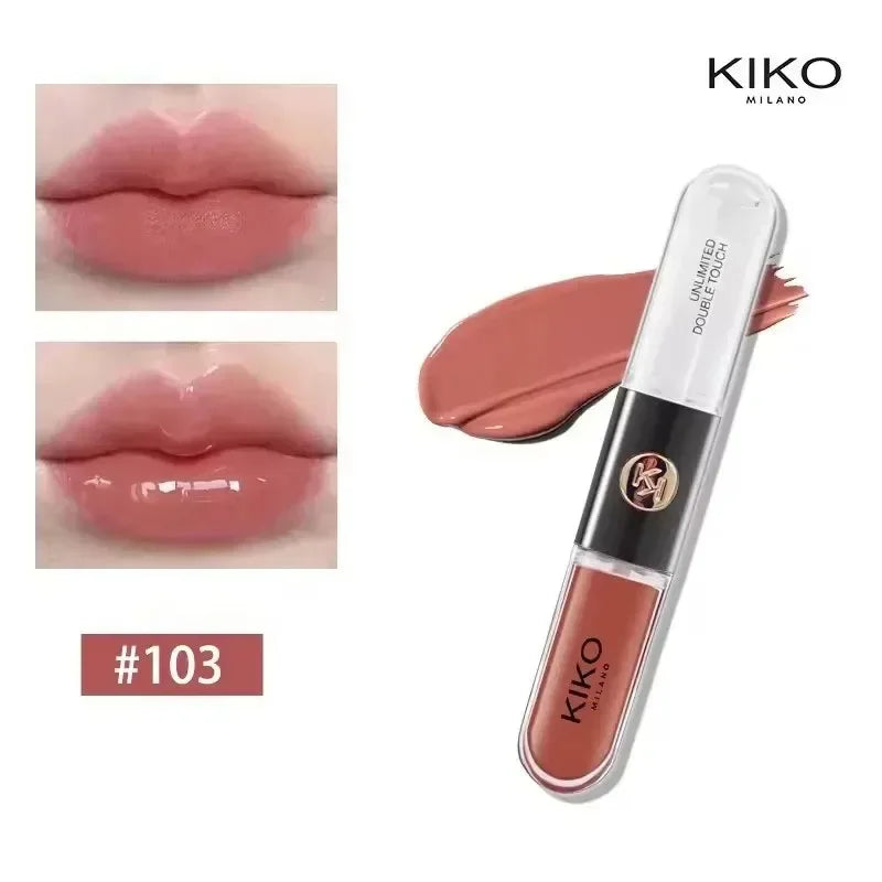 Kiko 3D Liquid Lip Glaze Transparent Lip Mirror Lipstick Nourishing Glossy Full Lips Not Fading Milk Tea Bean Paste Makeup