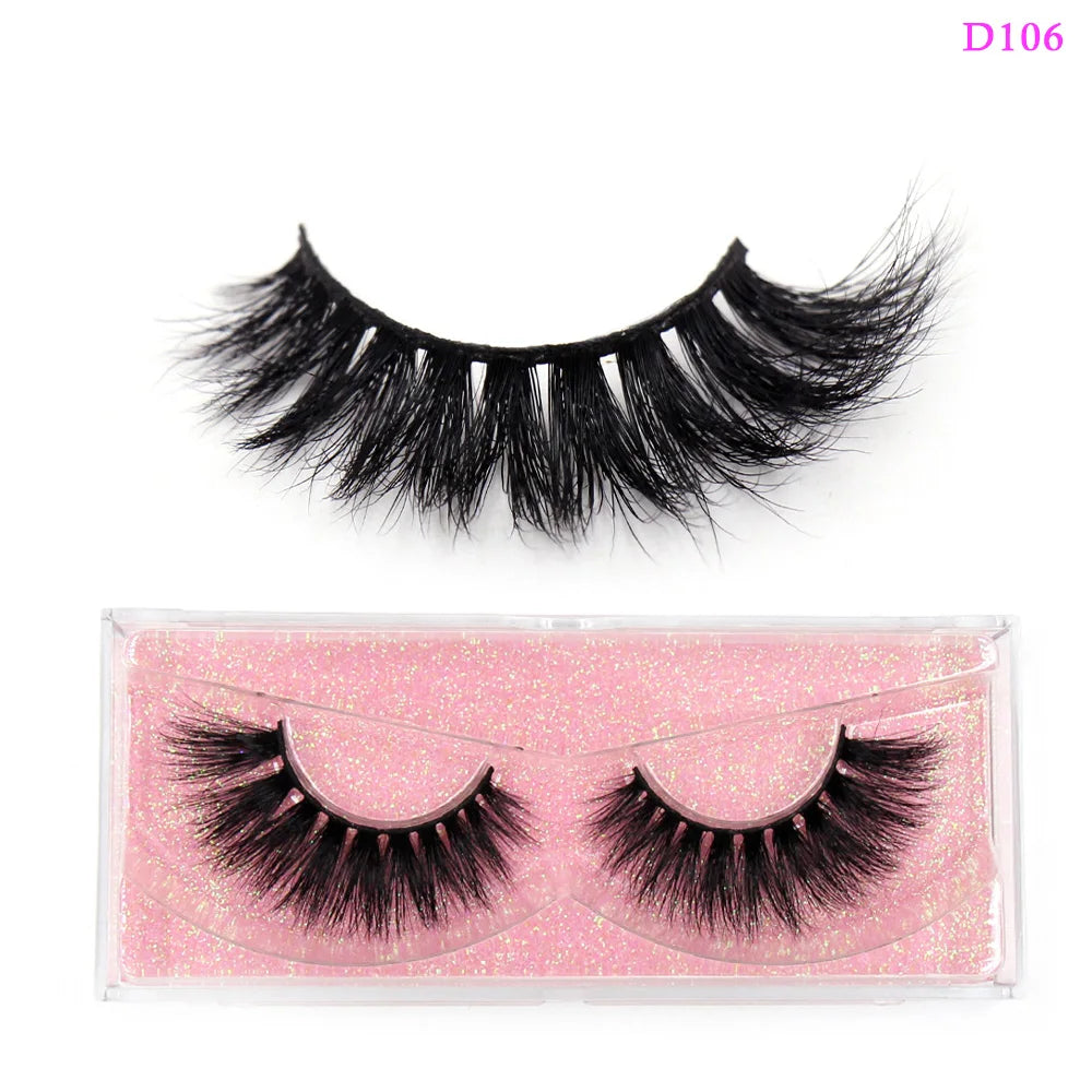 LEHUAMAO 3D Mink Lashes Makeup Eyelashes Natural Fluffy Long Fake Lashes Full Stripe Reusable False Eyelash Extension