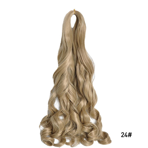French Curls Braiding Hair Extensions Synthetic Hair Loose Wave Spiral Curl Braids High Temperature Ombre Pre Stretched Hair