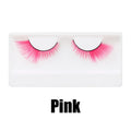 Colored Strip Lashes Fast Shipping Makeup For Clue Mink Eyelashes Full Strip Eyelashes Red Blue Green Eyelashes Wholesale