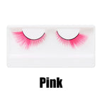Colored Strip Lashes Fast Shipping Makeup For Clue Mink Eyelashes Full Strip Eyelashes Red Blue Green Eyelashes Wholesale