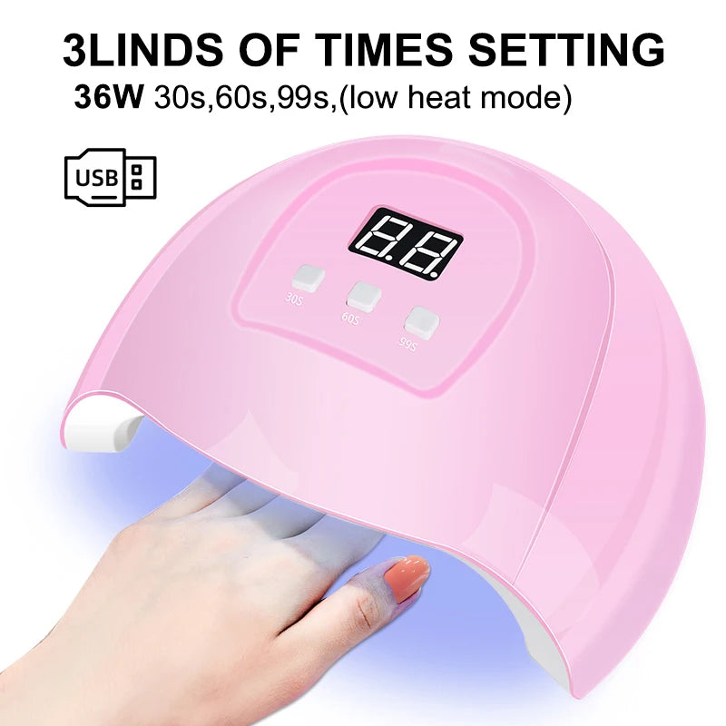 Nail Gel Kit With LED Nail Light Dryer Nail Drill Machine Poly Nail Extension Gel Varnish Kit Soak Off Polish Manicure Tools Kit