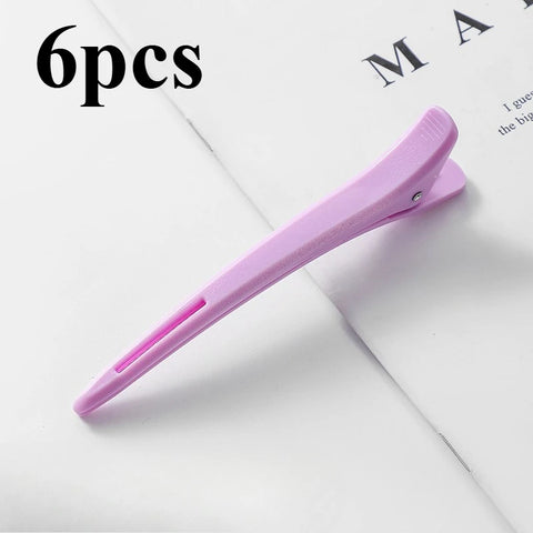 6pcs Non-Slip  Font Hair Clips | Professional Salon and Home Hair Styling Division, Silicone Tape, Suitable for Hairdressers