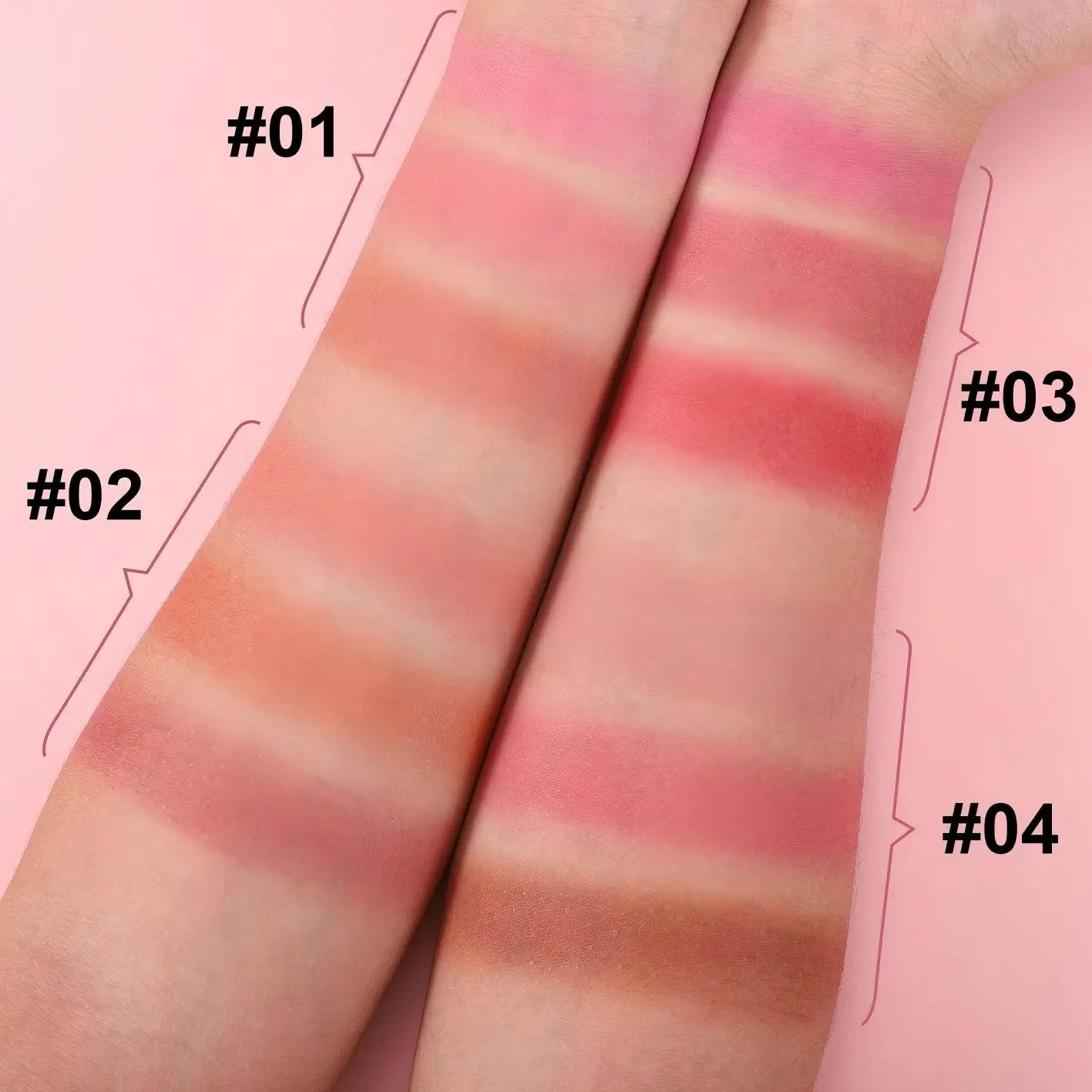 3-in-1 Matte Cream Blush Set, Waterproof Long-Lasting Cheek Color, Blendable Buildable Formula for Natural Matte Finish