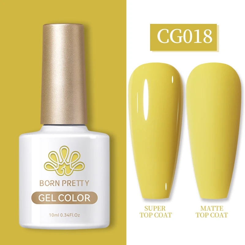 BORN PRETTY 10ml Gel Nail Polish Gel 130 Colors Semi Permanent Solid Nail Gel Varnish Soak Off UV Gel for Base Top Coat