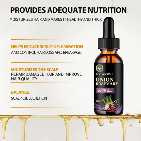 Hair Rapid Growth Essential Oil Onion Rosemary Hair Care Essential Oil Hair Regeneration Effective Hair Loss Product
