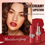 Long Lasting Velvet Lipstick Creamy Moisturizing Waterproof Non Stick Cup Rich Color 6 Shades Smooth Lip Makeup Women
