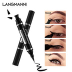 Black Eyeliner Stamp Triangle Dual-ended Liquid Eyeliner Waterproof Sweat-proof Quick Dry Eyeliner Makeup Seal Tool Cosmetics