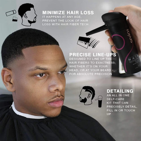 SEVICH Hair Building Fiber Set Cover Sparse Hair Or Bald Spots Hair Loss Regrowth Treatment Keratin Hair Fiber Powder Applicator