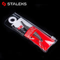 STALEKS TC-12/3 High Precision Eyebrow Tweezers Stainless Steel Slant Tip Tweezers Makeup Tool Hair Removal Tweezer with Storage